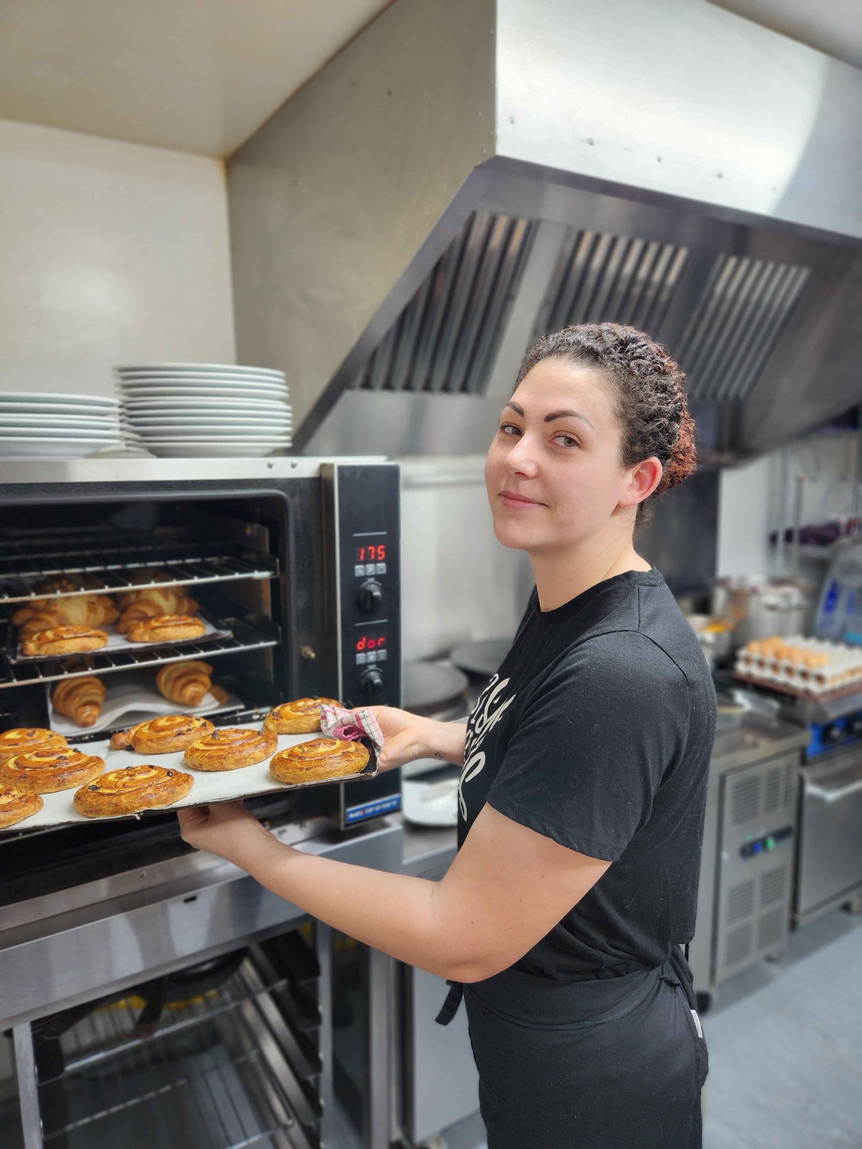 Aurora one of the Owners of Bisou cafe and our main chef. she is the power house in the back of house.