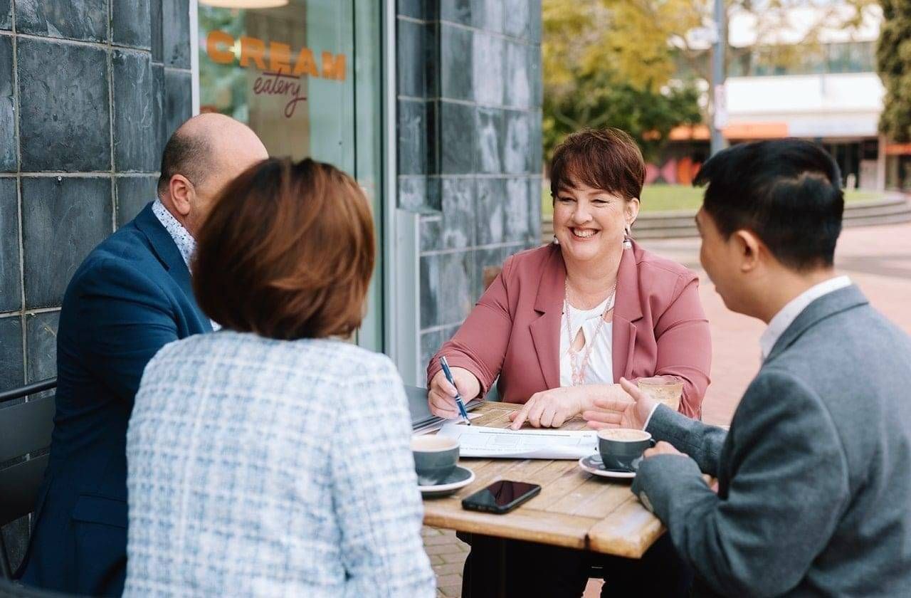 HR consultants meeting with clients