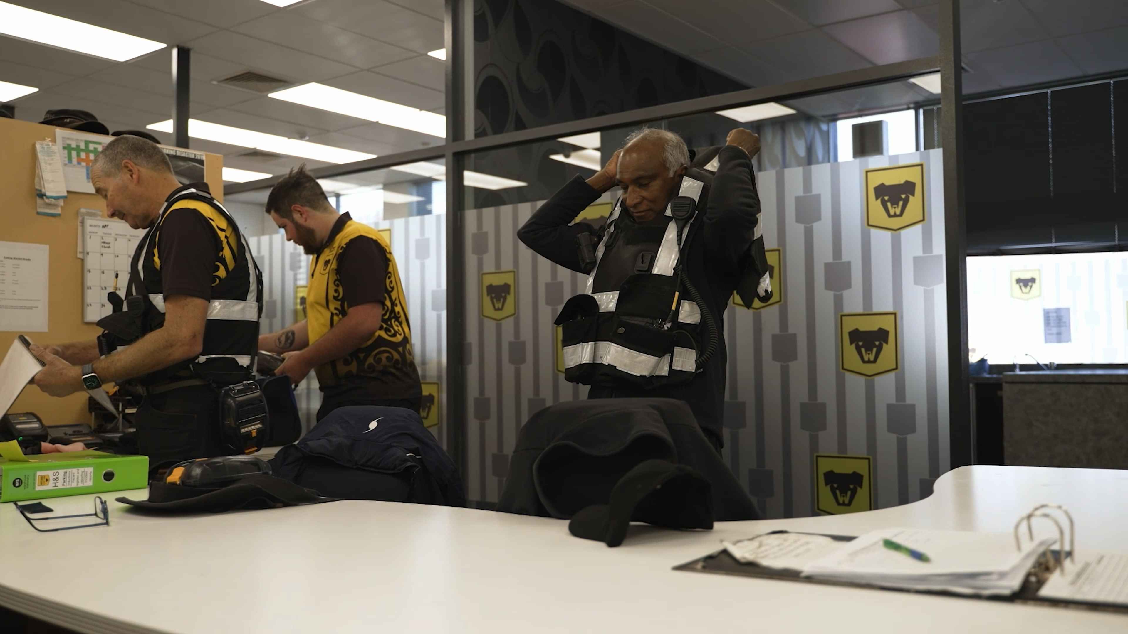 Watchdog Security Guards getting ready for their shift