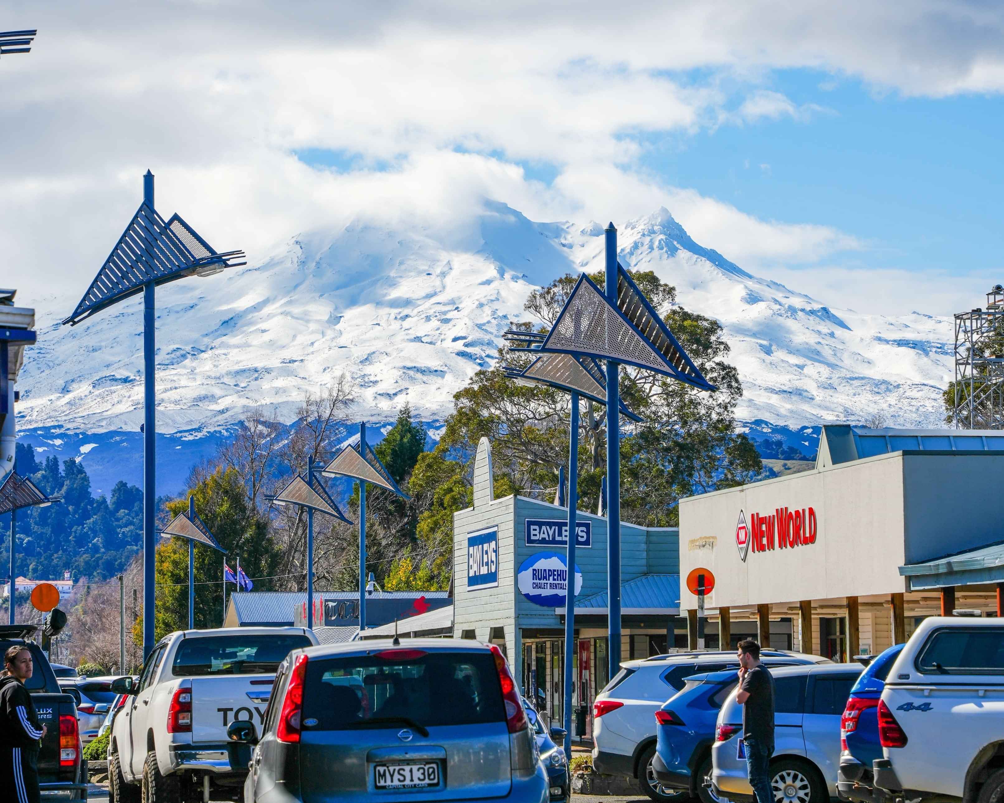 Mt Ruapehu - From Ohakune Town Centre