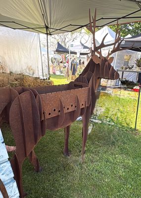 Deer with BBQ/Coal Box
