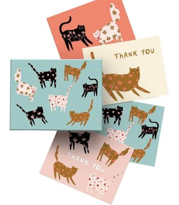 Roger La Borde Cinnamon and Ginger (Cats) Chic Notecard Box