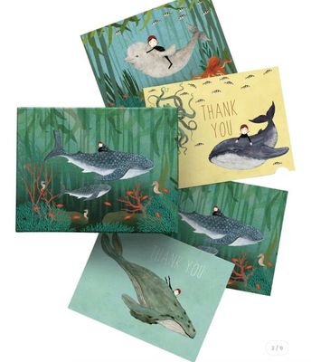 Roger La Borde Whale Song 8 Pkt Boxed Notecards