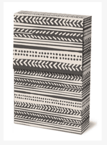 Kelly Green Stripes Blank Notecards &amp; Envelopes Recycled Boxed 10 Pkt