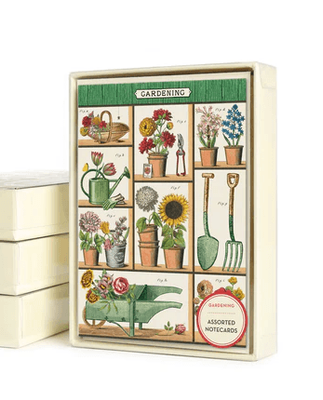 Cavallini &amp; Co Gardening 8 Pack Boxed Cards With Envelopes