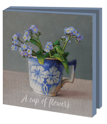 Bekking &amp; Blitz A cup of flowers&#039;  Square Notecard Folder With Envelopes