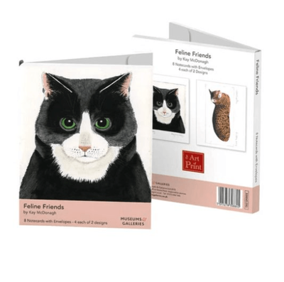 Museums &amp; Galleries Feline Friends 8 Pack Folio Blank Cards