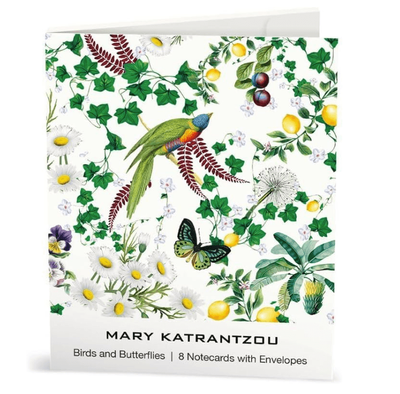 Mary Katrantzou Birds &amp; Butterflies 8 Pkt Notecards &amp; Envelopes