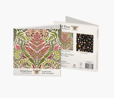 Wild Press Fern Fever &amp; Flower Meadow 8 Pack Notecards &amp; Envelopes