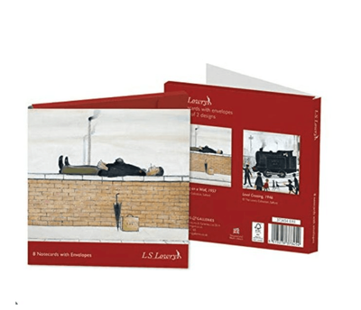 C.S. Lowry Man On A Wall - Museums &amp; Galleries 8 Notecard Wallet