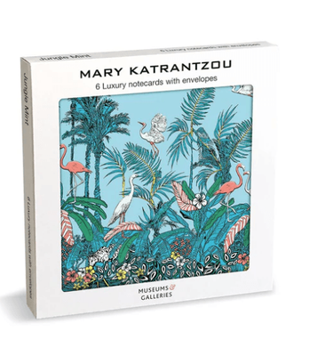 Museums &amp; Galleries Jungle Mint 6 Pkt Square Luxury Notecard Wallet