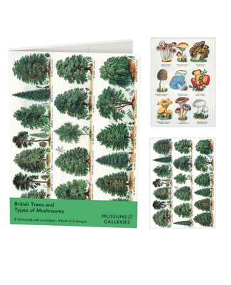 Museums &amp; Galleries Trees &amp; Mushrooms 8 Pkt Notecards &amp; Envelopes