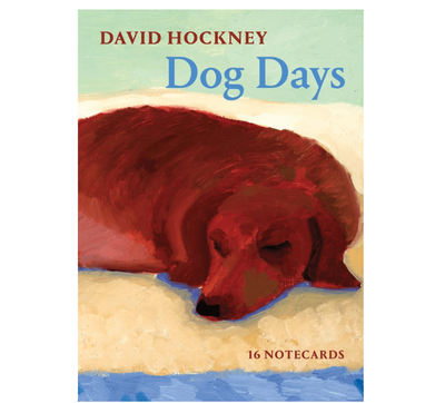David Hockney Dog Days 16 notecards 4 each of 4 designs &amp; Envelopes