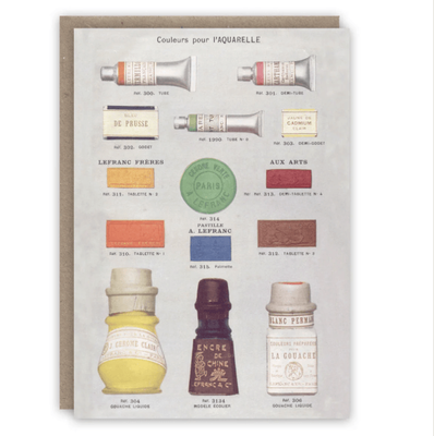 Greeting Card: The Pattern Book &quot;Watercolours&quot; Blank Inside