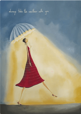 Greeting Card: Crispin Korchen &quot;Always Take the Weather&#039;   Blank Inside