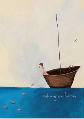Greeting Card: Crispin Korchen &quot;Embracing new Horizons&#039;   Blank Inside