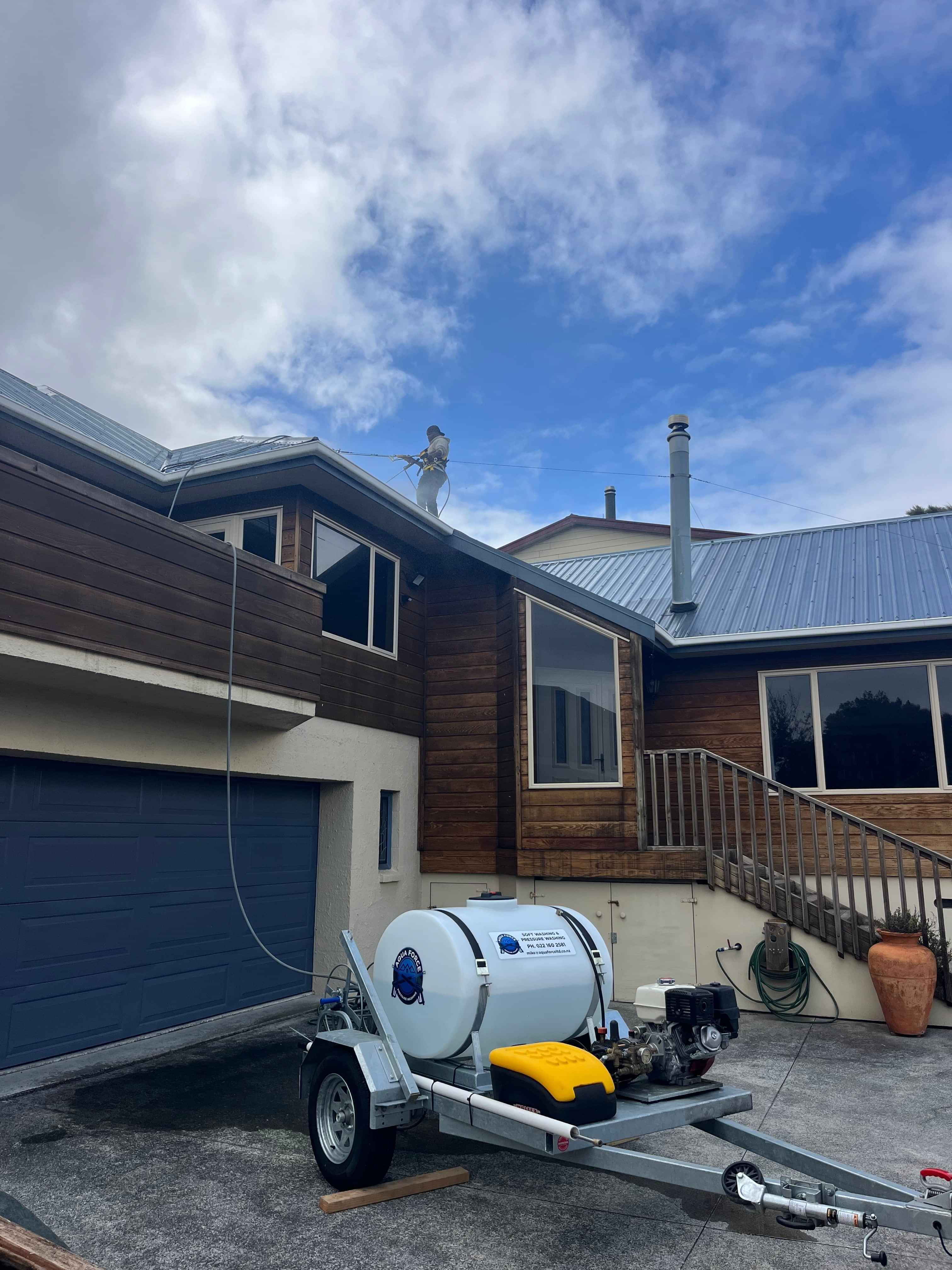 Photo of Waikato home after house washing by Aqua Force