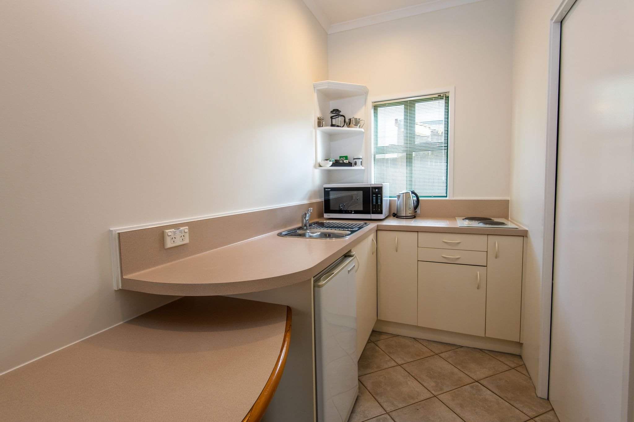 Kitchen in the one bedroom unit at Cambridge Mews