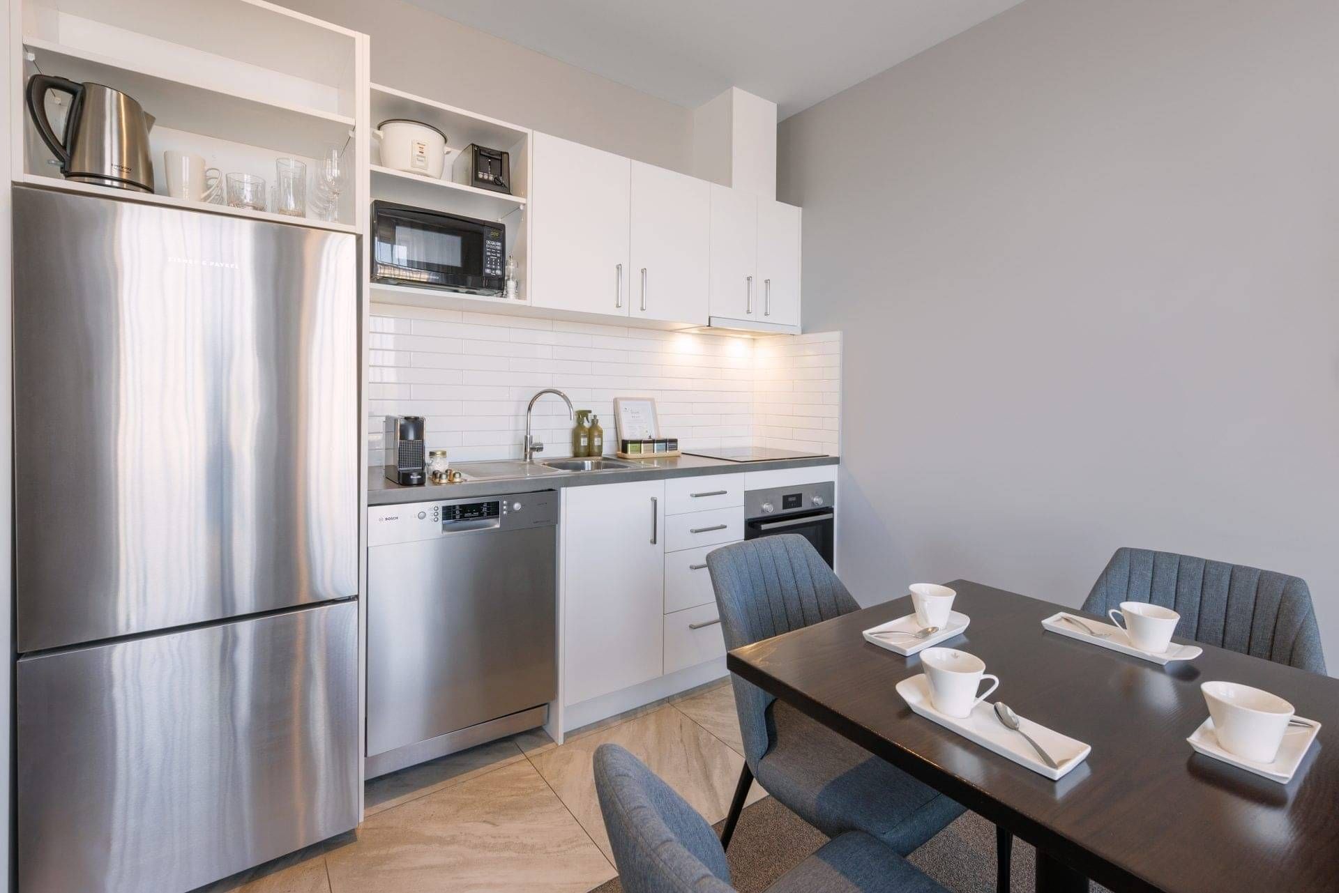 Kitchen and Dining area in a unit at Hidden Lake Cambridge