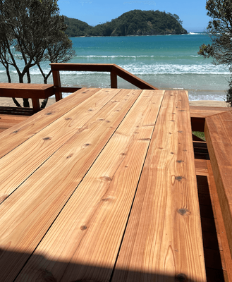 2m x 1m Luxury Outdoor Wooden Dining Table &ndash; Modern Cedar Table for Sunrooms or Decks