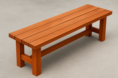 Cedar Outdoor Bench Seat &ndash; Handcrafted