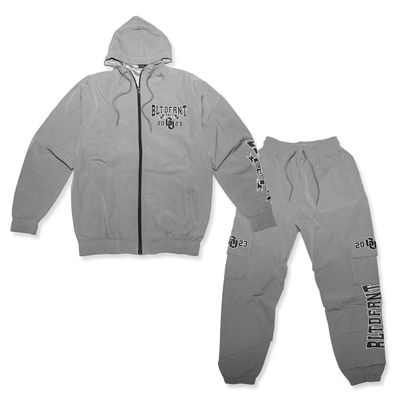 Built Different Windbreaker Tracksuit - Grey
