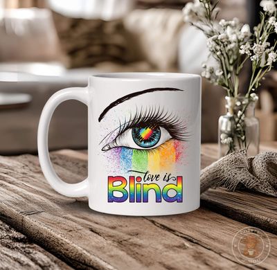 Love Is Blind Rainbow Eye Mug