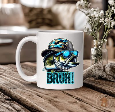 BRUH! Funny Fishing Bass Mug