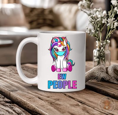 Ew People Angry Unicorn Mug