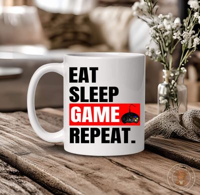 Eat Sleep Game Repeat Mug