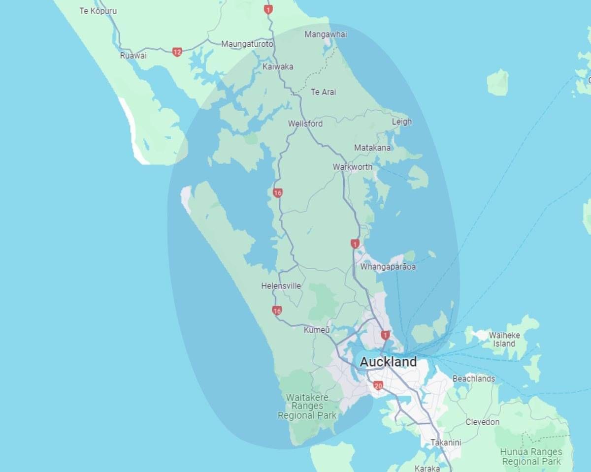 NZ Map of Waikato region for Drainpro
