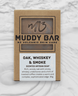 Muddy Bar Soap Oak, Whiskey &amp; Smoke 95gr Bar