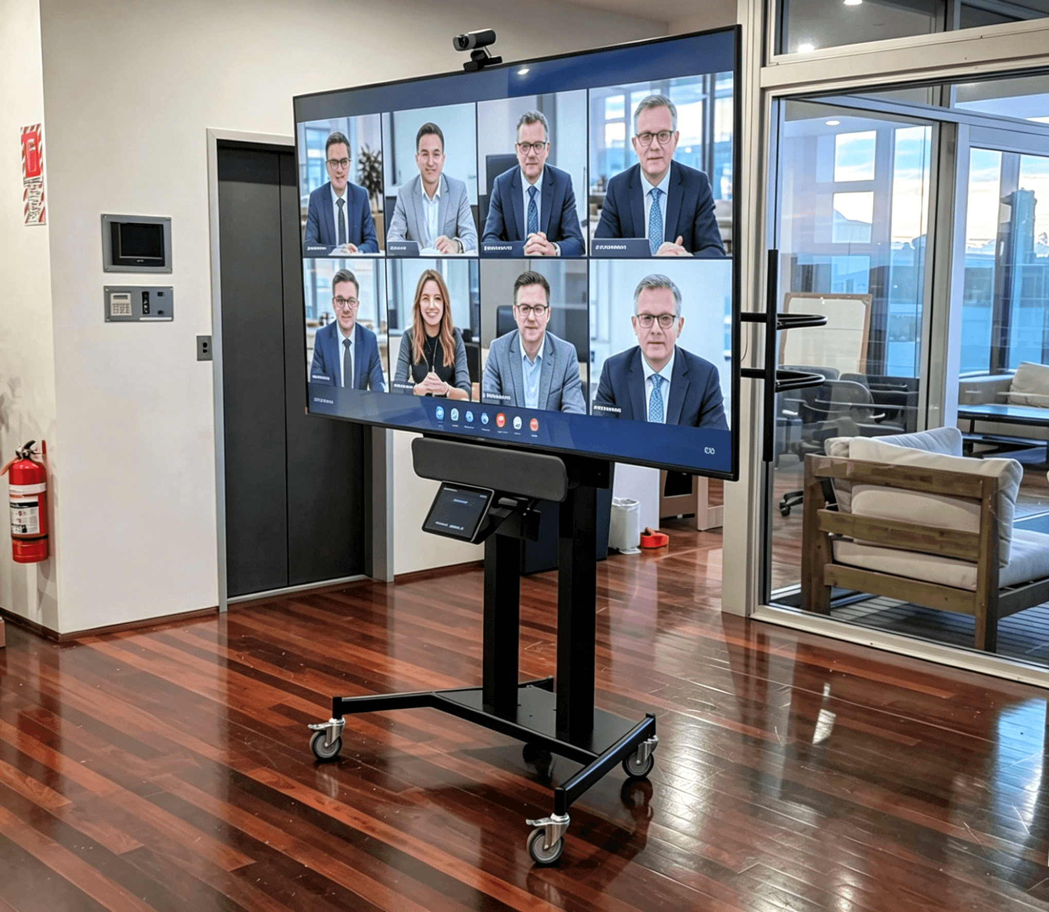 TV screen on trolley