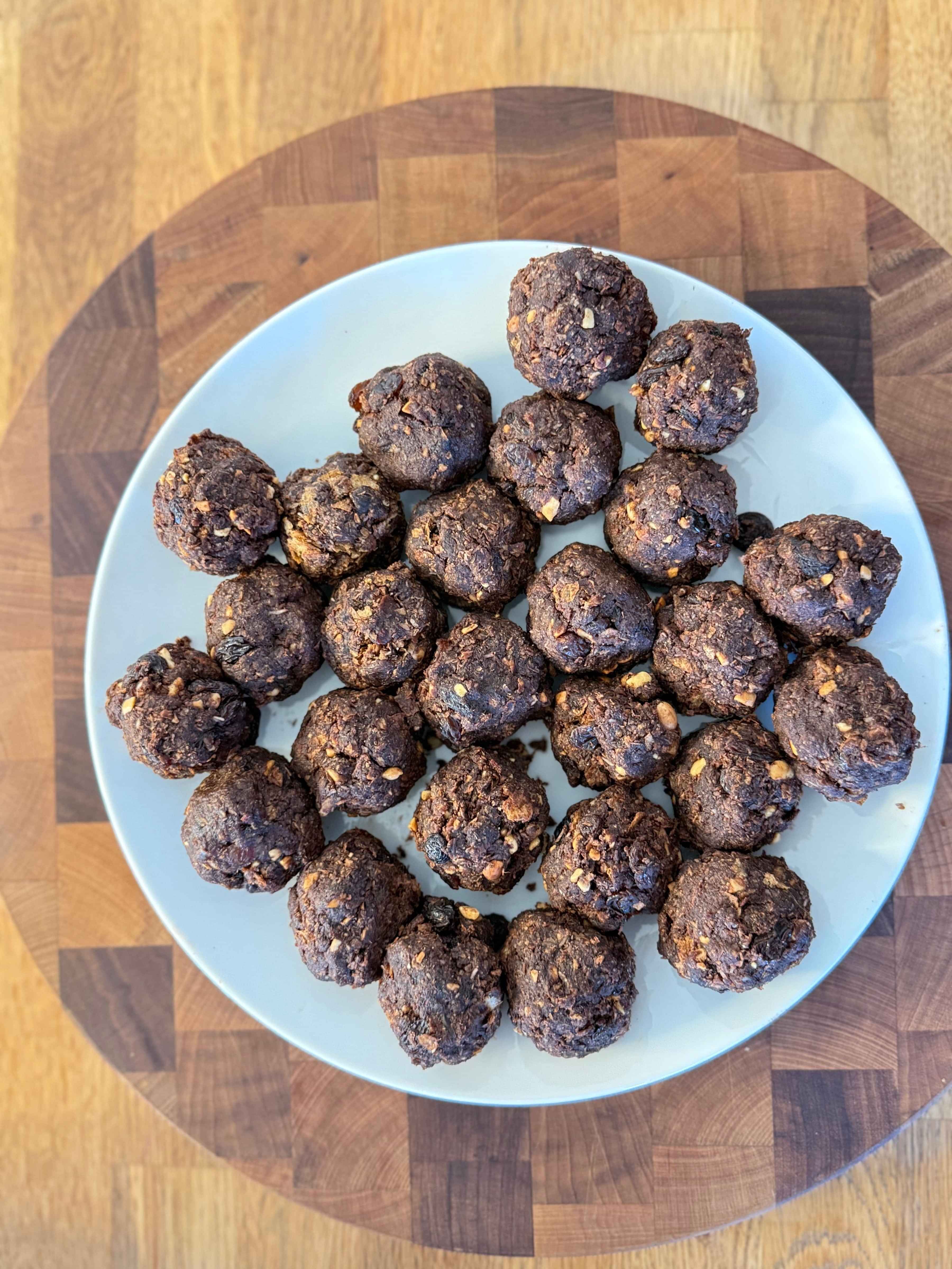 photo of round weetbix balls on a plate