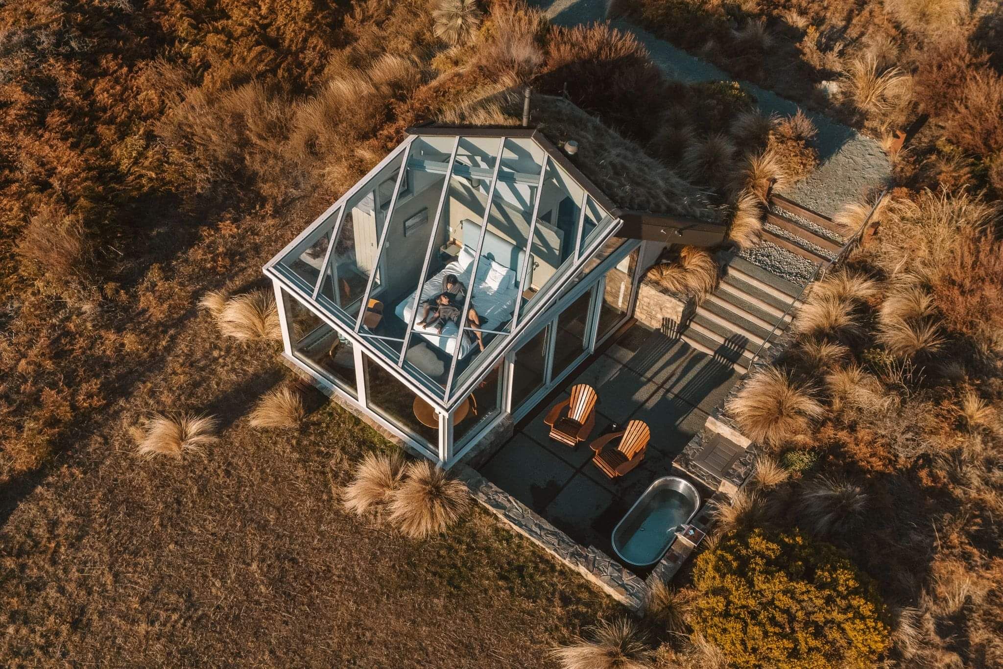 SkyScape cabin exterior designed to blend naturally into the Mackenzie landscape