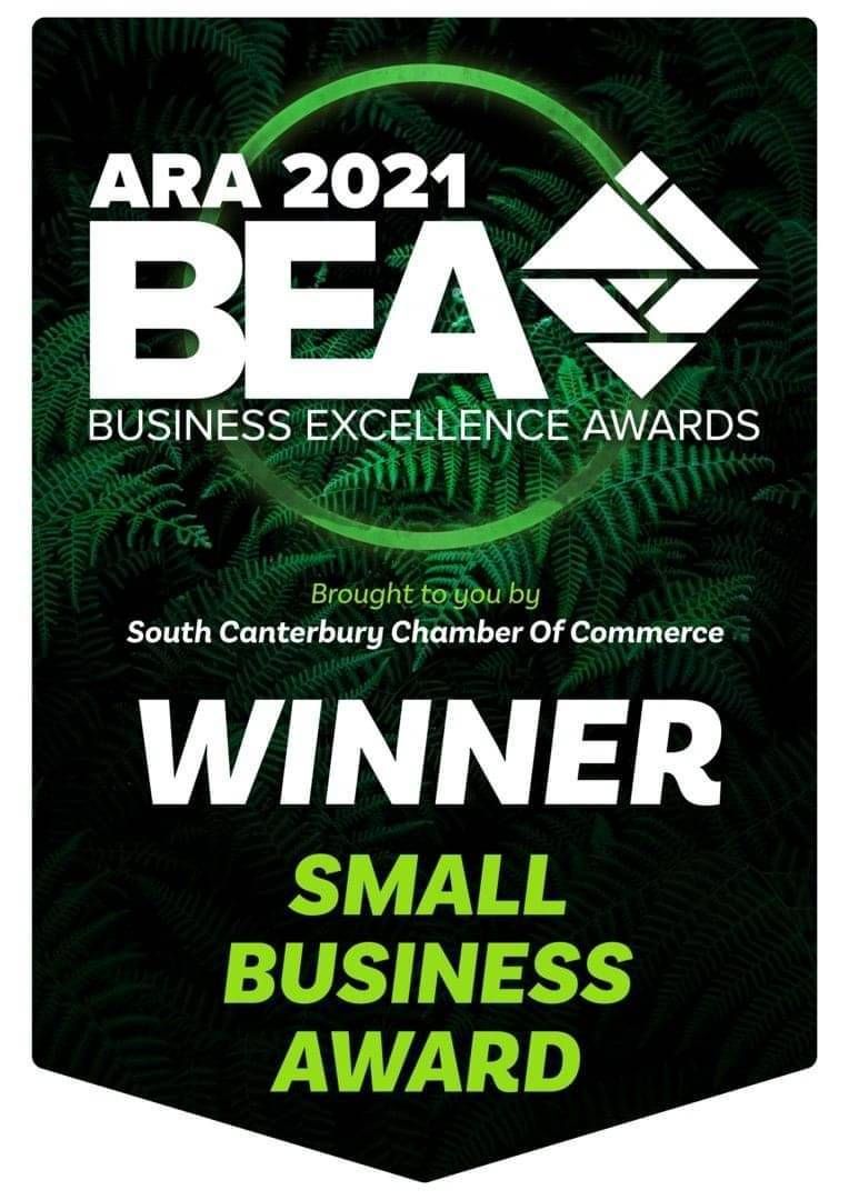 South Canterbury Chamber of Commerce Small Business Award winner 2021