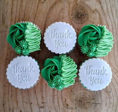 Thank you cupcakes (Box of 6. Allergy-friendly)