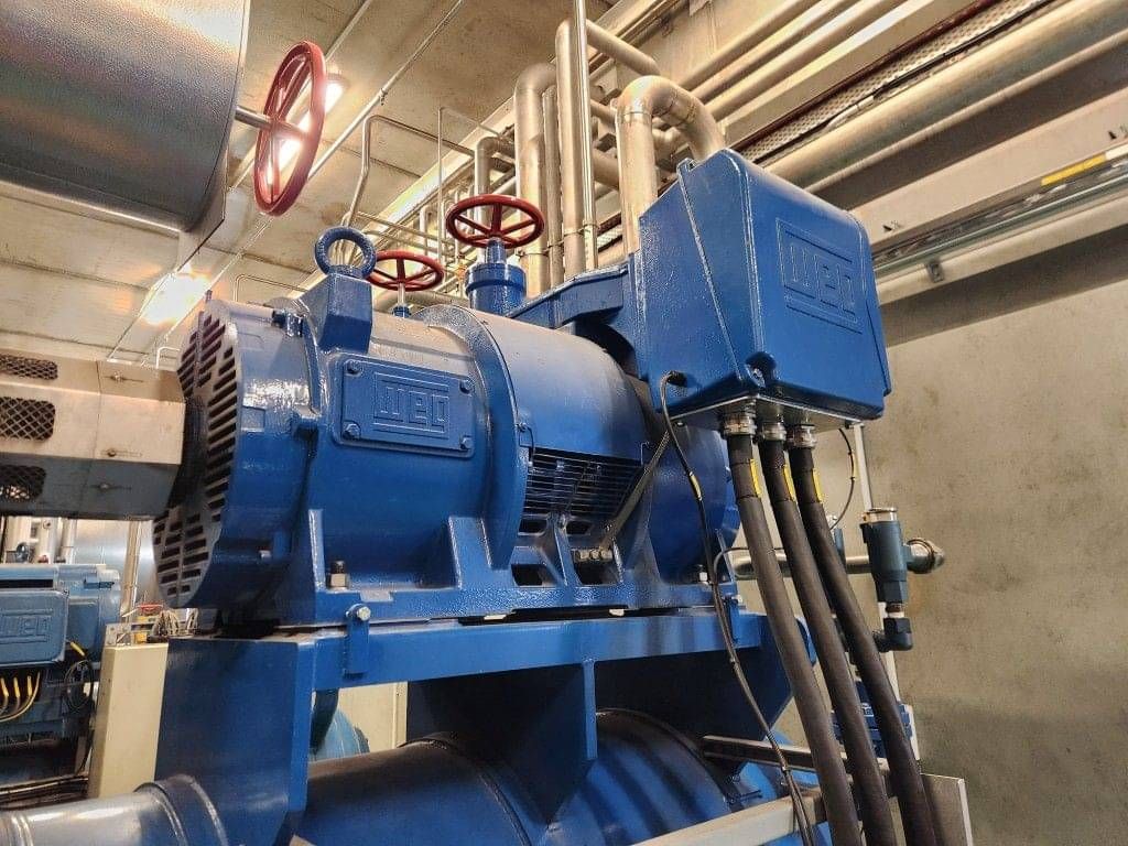 refrigeration compressor in an industrial plant room in Auckland