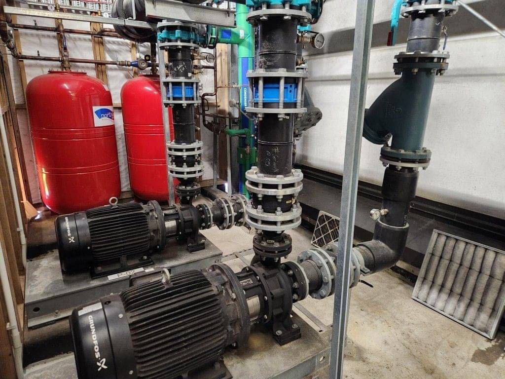 mechanical plant room in Auckland with pump motors