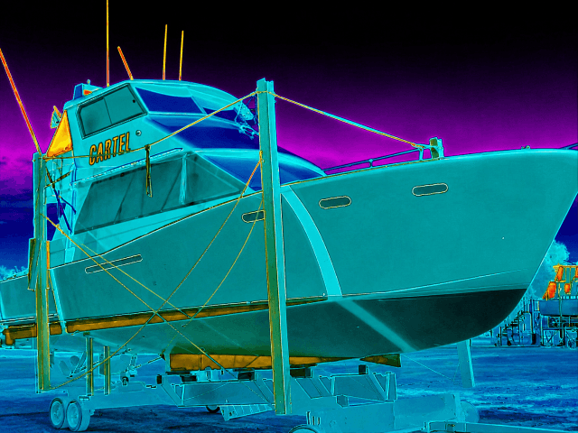 Thermal image of a boat with hull damage in Auckland