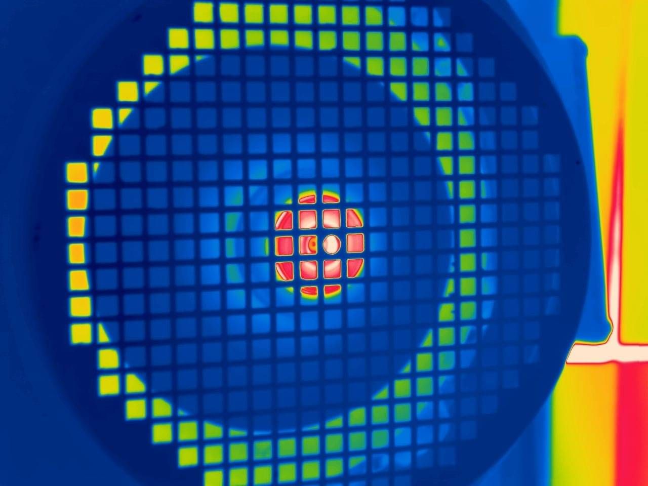 thermal image of motor bearing failure at a production site in Auckland