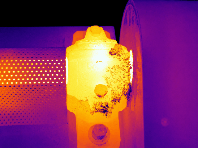 Thermal image of a bearing failure in Auckland