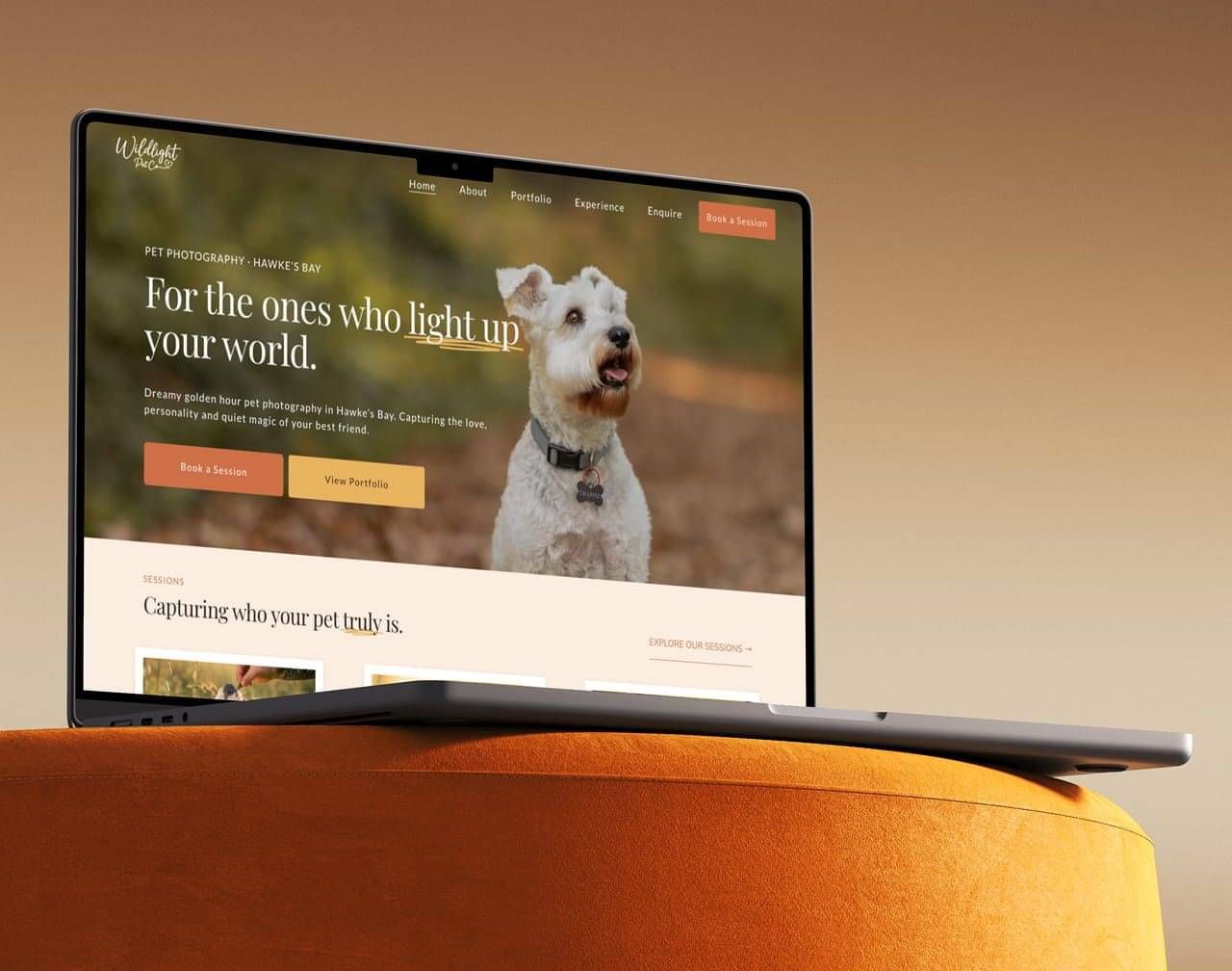 Laptop displaying a website designed by UX designer CathFr