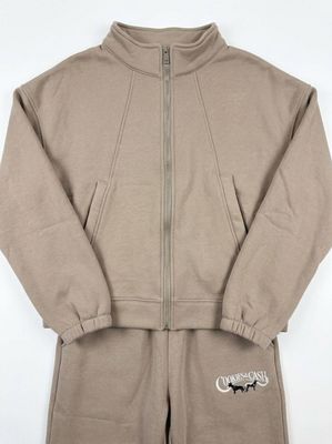 THE EXEC Full Zip Tracksuit - Plum Mist and White