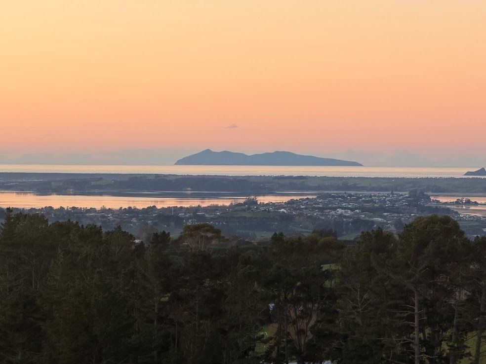 view of Mount Maunganui from a distance