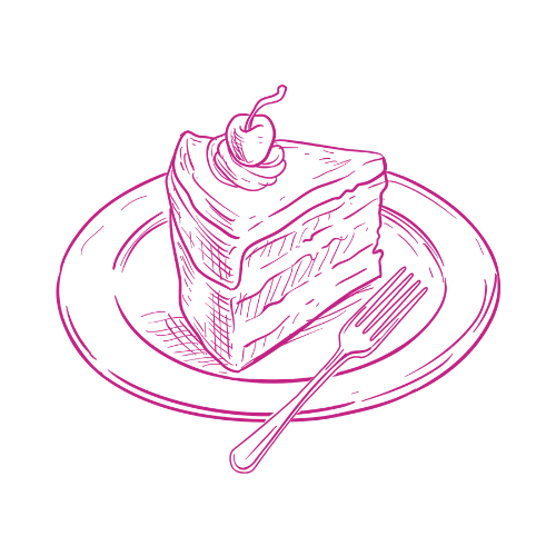 slice of cake on a plate