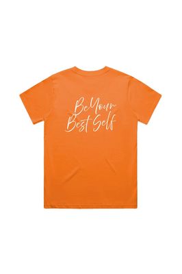 T-Shirt Orange with White Print