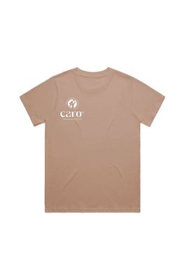 T-Shirt Beige with White Print