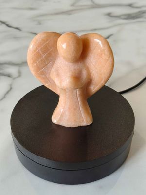Natural Orange Sunstone Angel - 11cm tall  x 8 cm wide