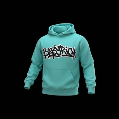 Baby Rich Full Aqua Teal Hoodie Unisex